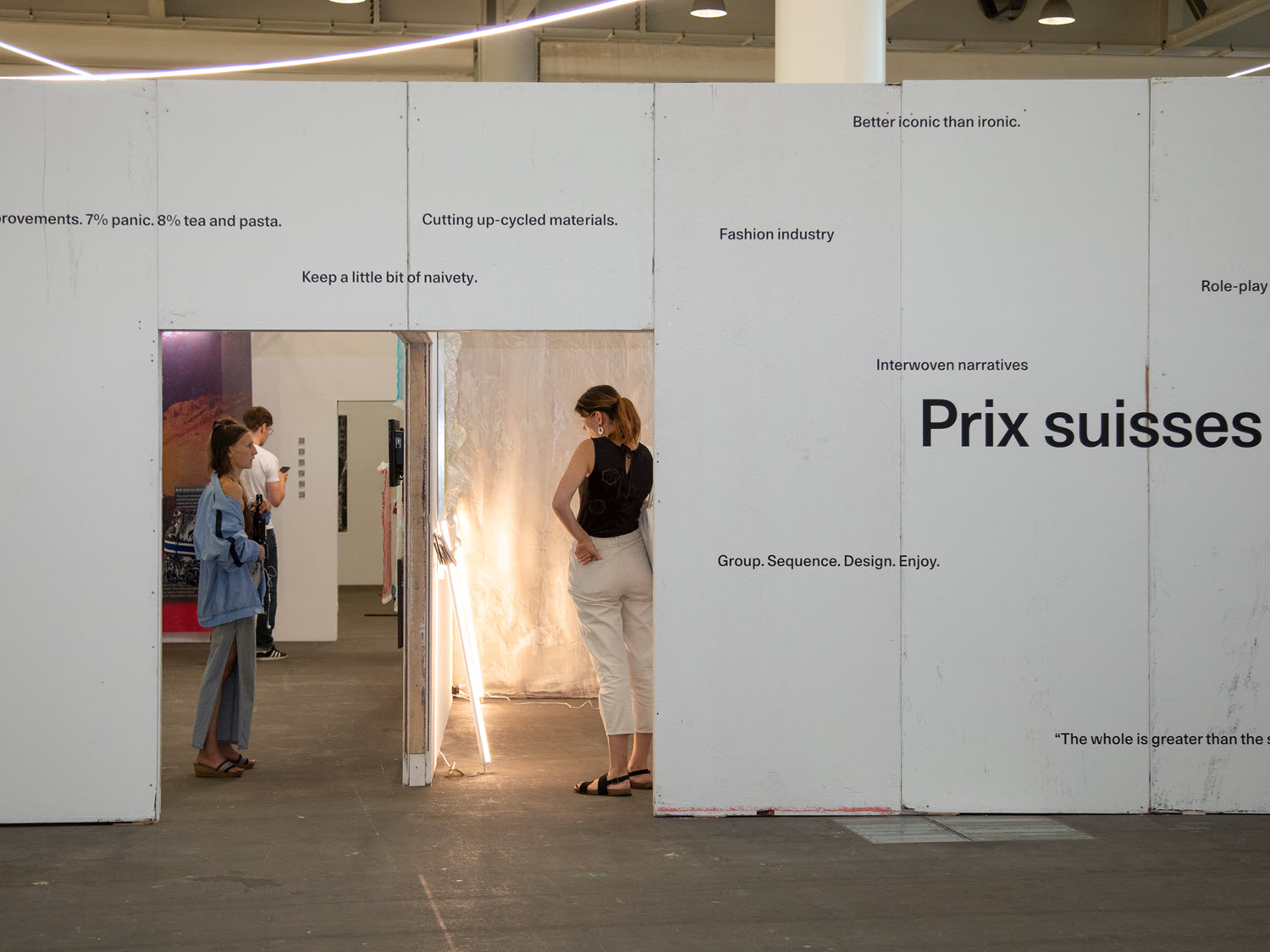 Exhibition view from outside